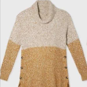 Cowl neck maternity sweater